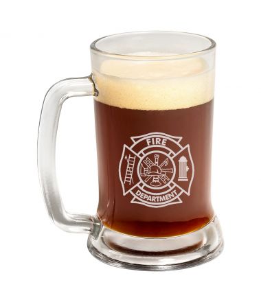 Firefighter Beer Mug - Engraved (Set of Two)