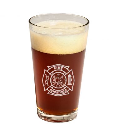 Firefighter Pint Glass - Engraved (Set of Two)